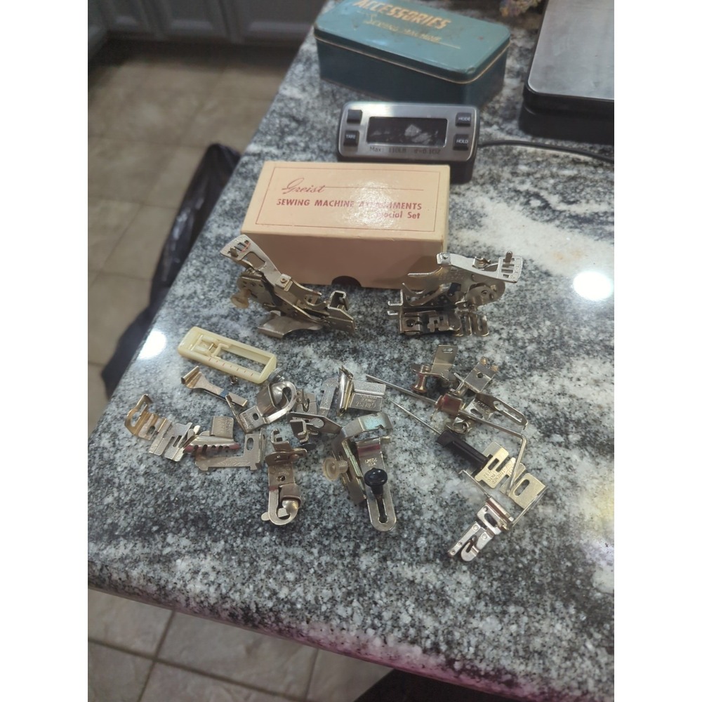 Vtg Lot of Greist Sewing Machine Attachments, Parts, Accessories